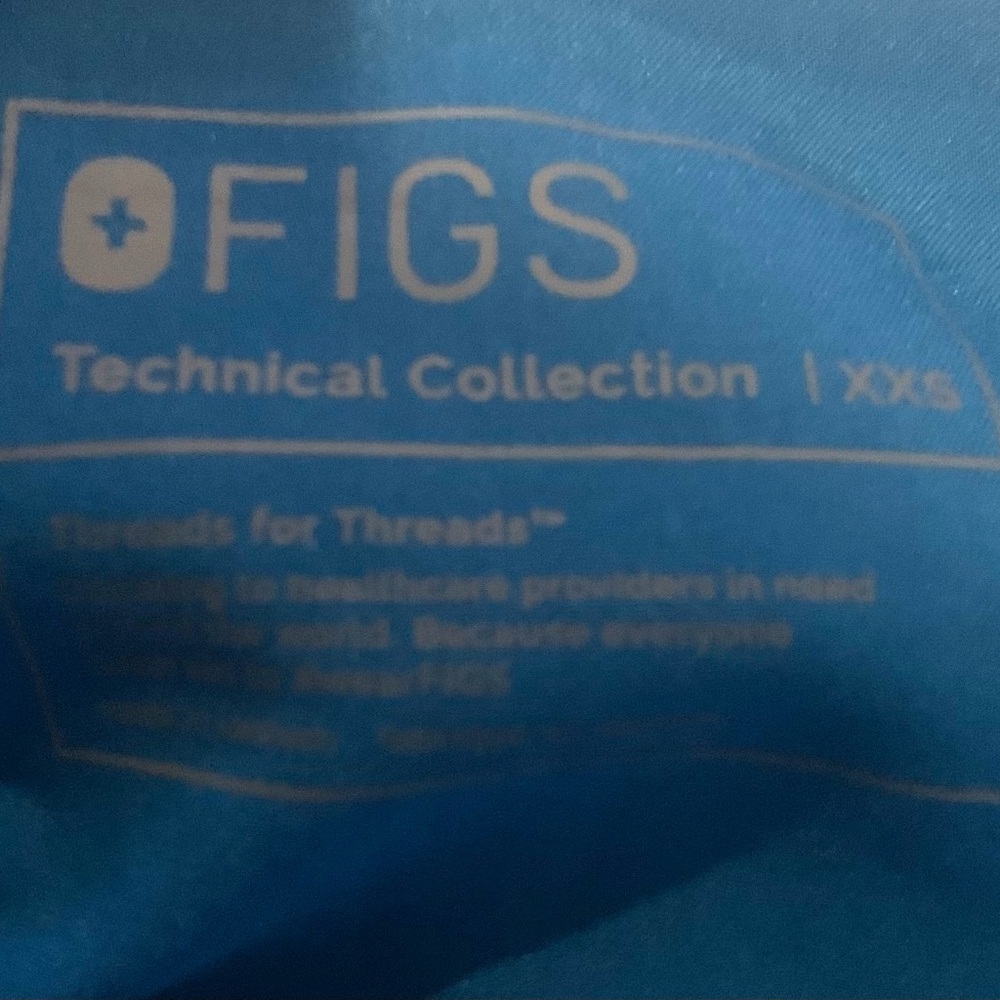 Figs Blue Teal Tone Medical Uniform Joggers Style Set Tops XXS, Pants  XXSP - Picture 10 of 11